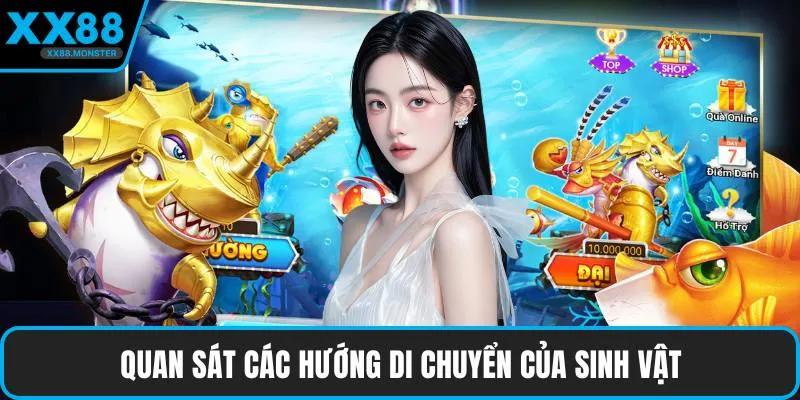 Quan sát các hướng di chuyển của sinh vật